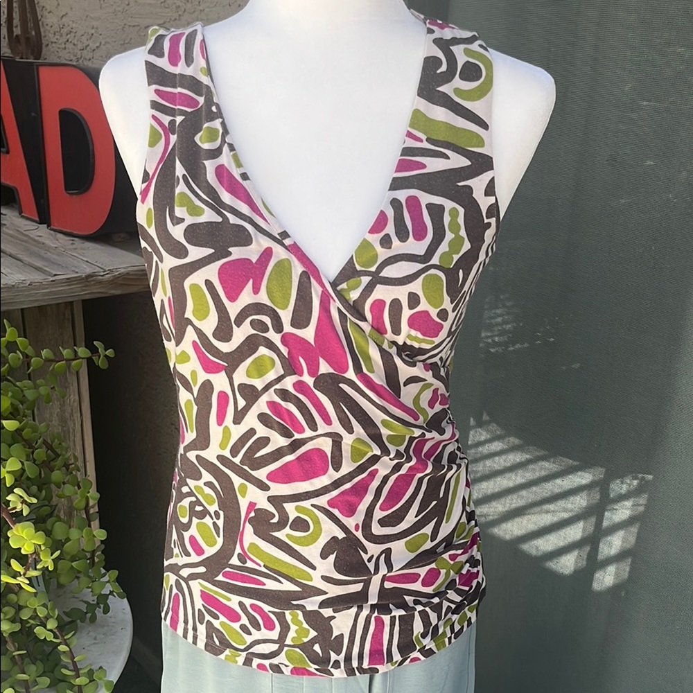 Stylish Women's Wrap Top - Pink, Green, Black